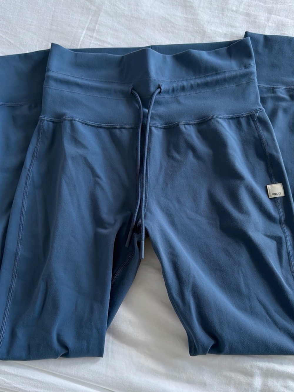 Vuori Slate Blue womens Drawstring Performance Leggings